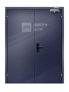 Двупольная глухая противопожарная дверь ДПМ-02 EI-15 шумоизоляционная